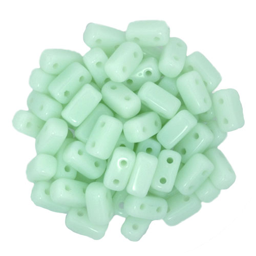 BRI-63100 Opaque Pale Jade CzechMate Brick beads 40 Pc.-0 BRI-63100 Opaque Pale Jade CzechMate Brick beads 40 Pc.-0