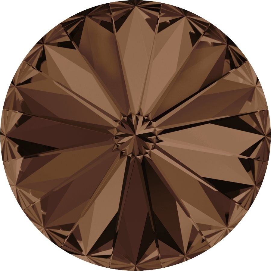 14 mm. 220 Smoked Topaz 1122 Swarovski Rivoli-0 14 mm. 220 Smoked Topaz 1122 Swarovski Rivoli-0