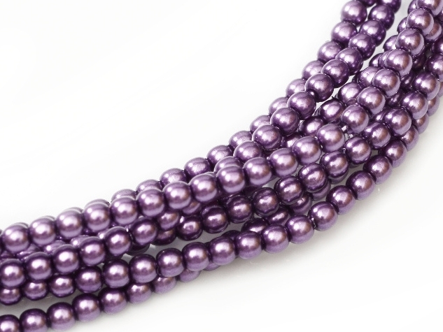 08-132-70429 Violet Glass Pearl 16 Pc.-0 08-132-70429 Violet Glass Pearl 16 Pc.-0