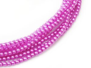 08-132-24276 Hot Pink Glass Pearl 16 Pc.-0