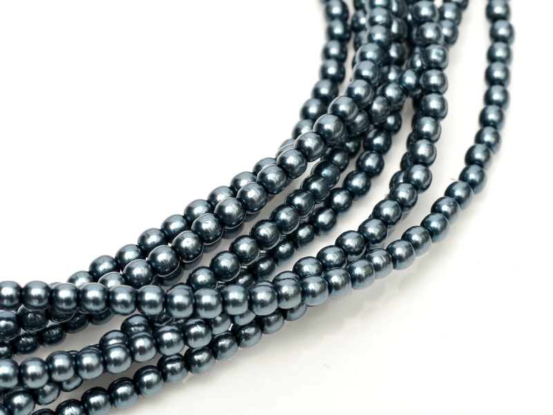 08-132-24648 Dark Cyan Glass Pearl 16 Pc.-0 08-132-24648 Dark Cyan Glass Pearl 16 Pc.-0