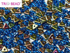 TRI-30070-28101 Sapphire Vitrail Tri-Beads 5 gram-0