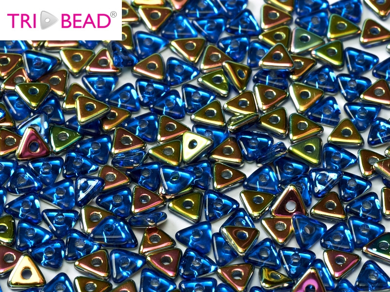 TRI-30070-28101 Sapphire Vitrail Tri-Beads 5 gram-0 TRI-30070-28101 Sapphire Vitrail Tri-Beads 5 gram-0