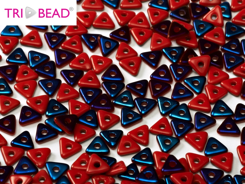 TRI-93200-22201 Opaque Red Azuro Tri-Beads 5 gram-0 TRI-93200-22201 Opaque Red Azuro Tri-Beads 5 gram-0