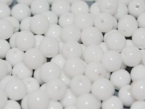 0140004 Opaque White round 6 mm. 35 Pc.-0