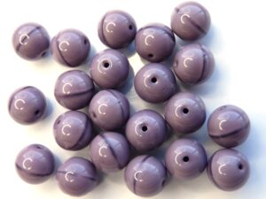 0080236 Opaque Dark Amethyst Round 10 mm. 15 Pc.-0