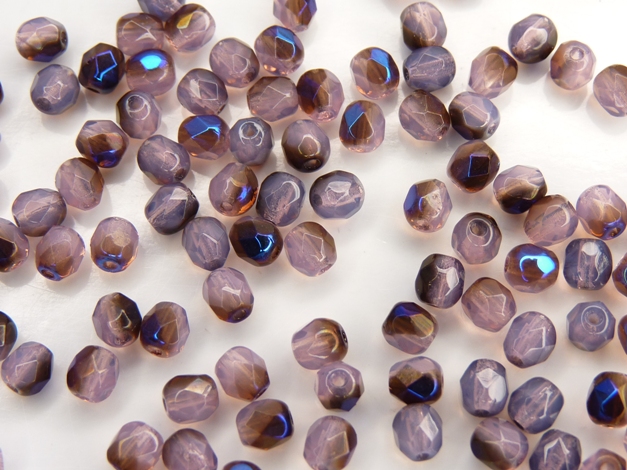 0080605 Opal Purple Azuro Facet 4 mm. 30 Pc.-0 0080605 Opal Purple Azuro Facet 4 mm. 30 Pc.-0