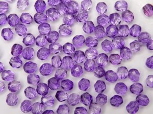 0080652 Crystal coated Sugar Plum facet 4 mm. 50 Pc.-0