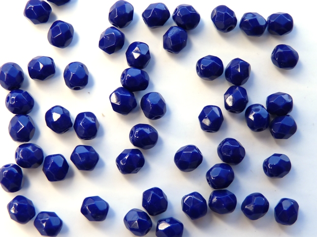 0090104 Opaque Dark Cobalt Blue 4 mm. 40 pc.-0 0090104 Opaque Dark Cobalt Blue 4 mm. 40 pc.-0
