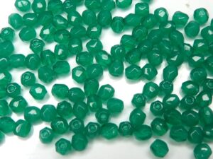 0100334 Alabaster Malachite Green, facet 3 mm. 50 Pc.-0