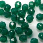 0100335 Alabaster Malachite Green, facet 6 mm. 20 Pc.-0