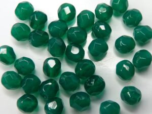 0100335 Alabaster Malachite Green, facet 6 mm. 20 Pc.-0