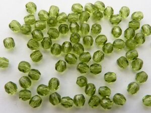 0100439 Olive Green facet 50 Pc.-0