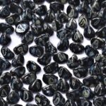 PI-23980-43400 Jet Silver Travertin Pinch Beads 10 gram-0