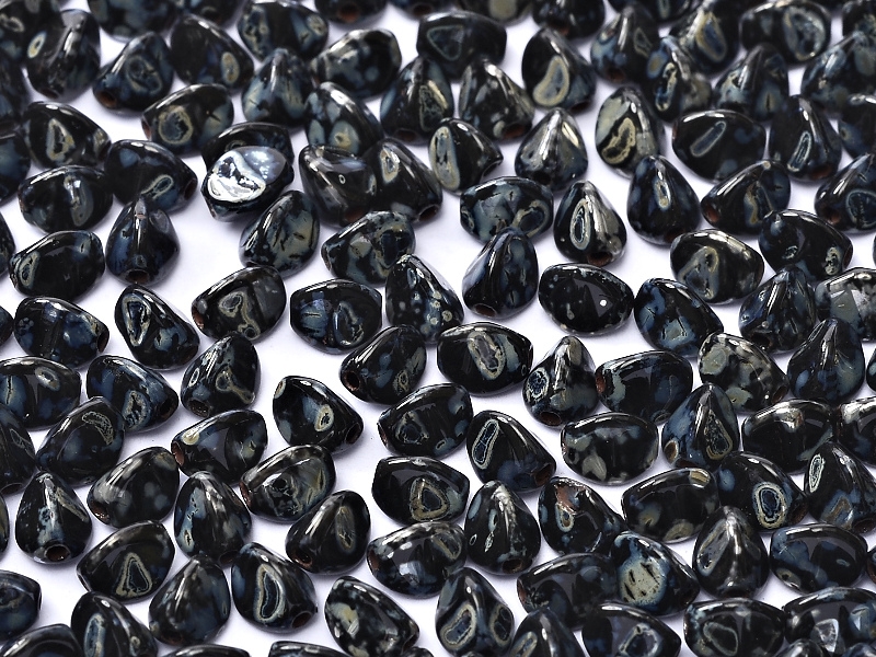 PI-23980-43400 Jet Silver Travertin Pinch Beads 10 gram-0 PI-23980-43400 Jet Silver Travertin Pinch Beads 10 gram-0