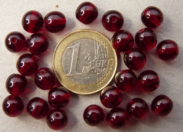 08-R-90100 Garnet Pressed round 8 mm. 25 Pc.-0