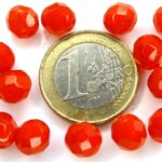 0050232 Opal/Transparent Red facet 10 Pc.-0