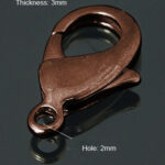 0160010 Karabijnslotje Red Copper 15mm. 5 Pc.-0
