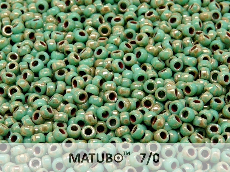 MTB-07-63130-43400 MATUBO™ Opaque Green Turquoise Silver Picasso-0 MTB-07-63130-43400 MATUBO™ Opaque Green Turquoise Silver Picasso-0