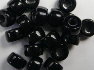 0010026 Zwarte Roller Bead 25 Pc.-0