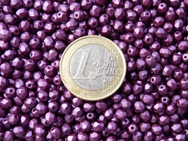 0080593 Pastel Bordeaux Facet 4 mm. 40 Pc.-5173