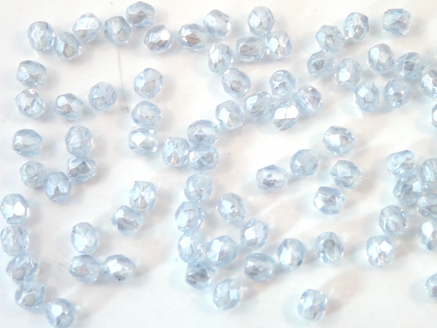 FP1-03-30010L Light Sapphire Luster Czech Glass Facet Firepolish 3mm FP1-03-30010L Light Sapphire Luster Czech Glass Facet Firepolish 3mm