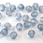 0090131 Crytal Blue Luster facet 6 mm. 25 Pc.-0