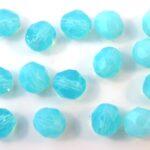 0090343 Milky Aquamarine facet 8 mm. 15 Pc.-0