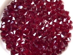 04-MC-90100 Bicone Burgundy Red 50 Pc.-10590