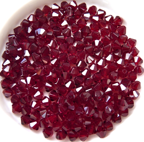 04-MC-90100 Bicone Burgundy Red 50 Pc.-10590