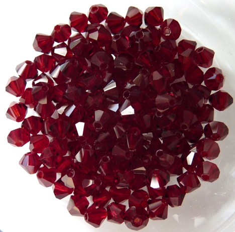 04-MC-90100 Bicone Burgundy Red 50 Pc.-0