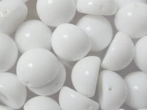 DO-S-02010 Dome Beads White Alabaster 8 Pc.-0