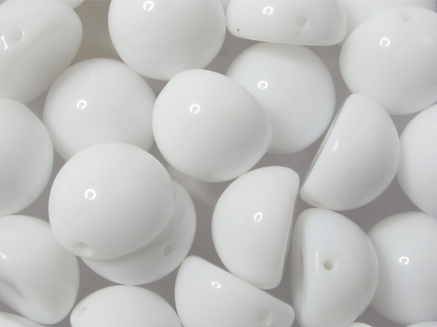 DO-S-02010 Dome Beads White Alabaster 8 Pc.-0 DO-S-02010 Dome Beads White Alabaster 8 Pc.-0