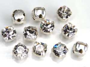 MCC-SS20-SLV-00030 MC-Chatons in Setting Crystal in Silver 10 Pc.-0