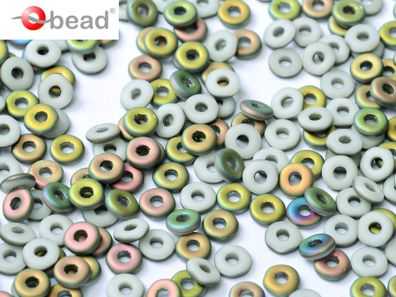 O-03000-28171 Chalk White Vitrail Matted O bead ® 5 gram-0 O-03000-28171 Chalk White Vitrail Matted O bead ® 5 gram-0