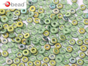 O-50510-28171 Peridot Vitrail Matted O bead ® 5 gram.-0