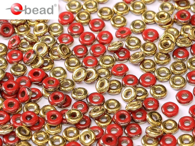 O-93200-26441 Opaque Red Amber O bead ® 5 gram.-0 O-93200-26441 Opaque Red Amber O bead ® 5 gram.-0