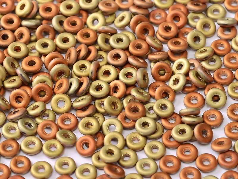 O-23980-98572 Jet California Gold Rush Matted O bead ® 5 gram.-0 O-23980-98572 Jet California Gold Rush Matted O bead ® 5 gram.-0
