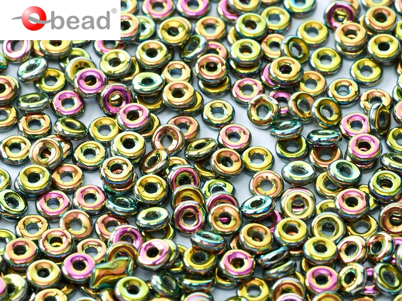 O-23980-28100 Jet Vitrail Full O bead ® 5 gram-0 O-23980-28100 Jet Vitrail Full O bead ® 5 gram-0