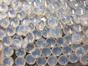 0140114 White Opal Lentil 120 Pc.-0