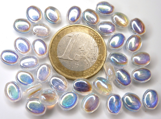 0150056 Crystal AB Oval pressed 35 Pc.-5356