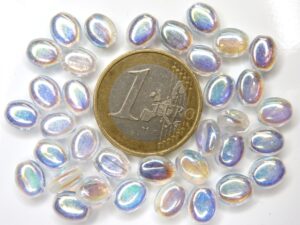 0150056 Crystal AB Oval pressed 35 Pc.-0