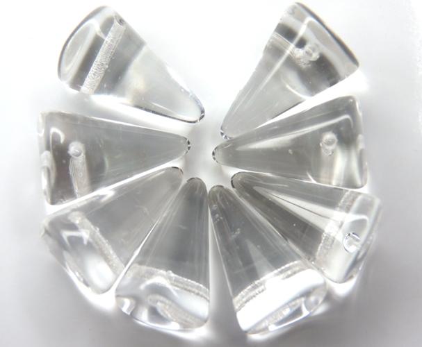 0150064 Crystal Fat Spike Beads 8 Pc.-0 0150064 Crystal Fat Spike Beads 8 Pc.-0
