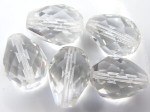 0150115 Crystal peervromig facet 16 x 12 mm. 4 Pc.-0