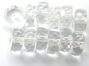 0150132 Crystal Flat Rondelle, Facet 8 x 4 mm. 25 Pc.-5331