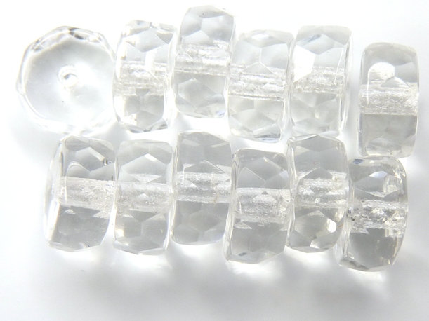0150132 Crystal Flat Rondelle, Facet 8 x 4 mm. 25 Pc.-5331