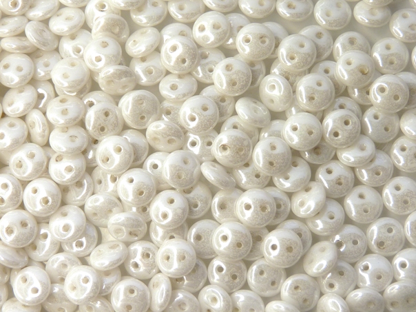 CML-02010-14400 CzechMate Lentils White Alabaster Shimmer 40 Pc.-0