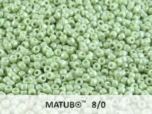 MTB-08-03000-14457 Matubo™ Opaque White Light Green Luster-0