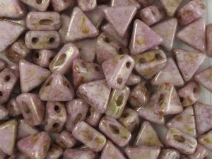 KH-03000-15695 Khéops® par Puca Opaque White Lila Gold Lustered. 10 gram-5404