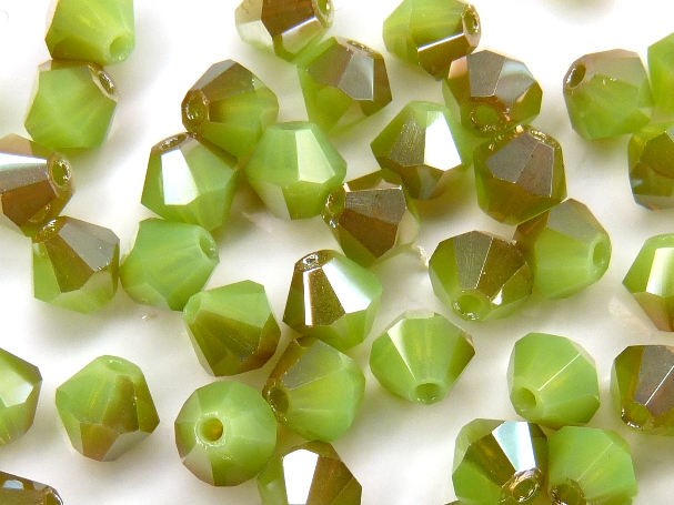 04-MC-51010-22501 Opal Green Celsian Bicones 50 Pc.-0 04-MC-51010-22501 Opal Green Celsian Bicones 50 Pc.-0
